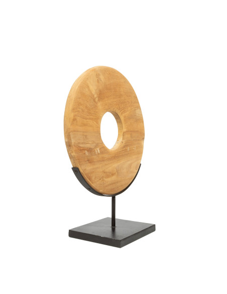 Le disque de teck sur support - MBazar Bizar