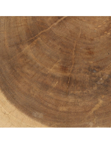 Tabouret/Table d'appoint Tribe - Naturel/Blanc