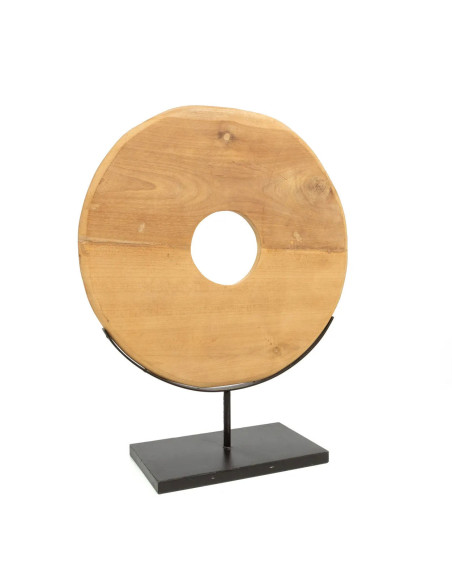 Le disque de teck sur support - LBazar Bizar