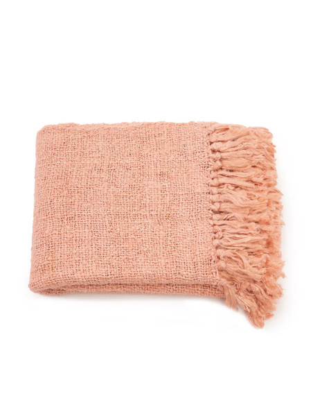 Plaid S'il vous Plaid -Rose saumon