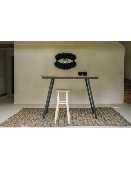 Le tapis en seagrass - Naturel Noir - 200x300