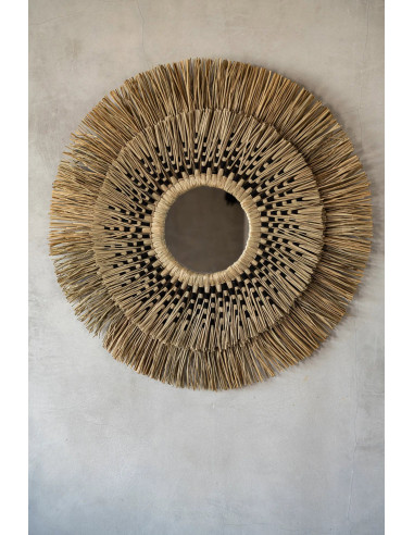 De Havana Spiegel - Naturel Zwart - L 