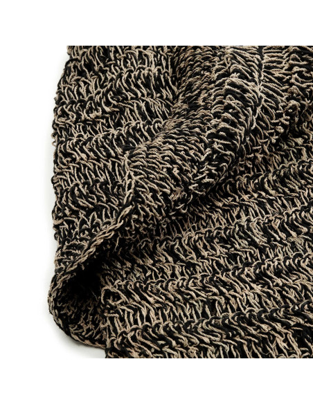 Le tapis en seagrass - Naturel Noir - 200x300