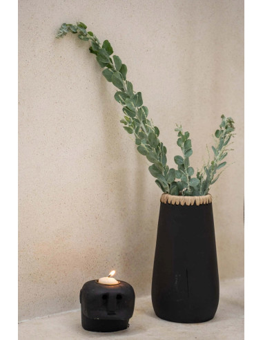 Vase Sneaky - Noir Naturel - M
