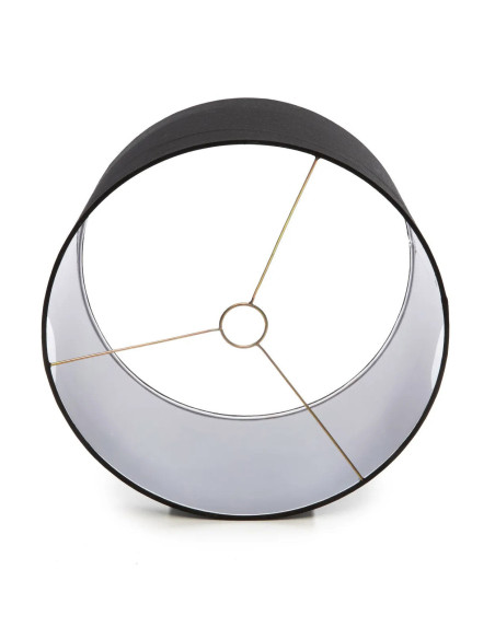 Lampe de table en bois de teck - Naturel Noir Lampe de table en bois de teck - Naturel Noir