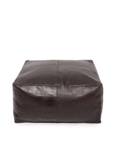 Le pouf cuir - Chocolat