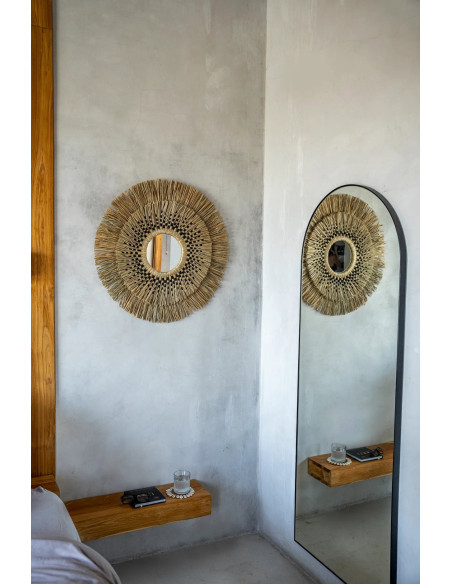 De Havana Spiegel - Naturel Zwart - L 