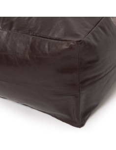 Le pouf cuir - Chocolat 2