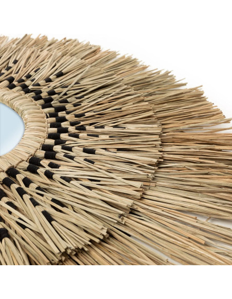 De Havana Spiegel - Naturel Zwart - L 