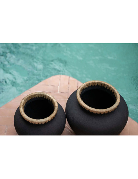 Vase Styly - Noir Naturel - L Vase Styly - Noir Naturel - L