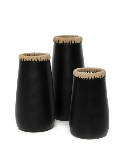Vase Sneaky - Noir Naturel - M Vase Sneaky - Noir Naturel - M