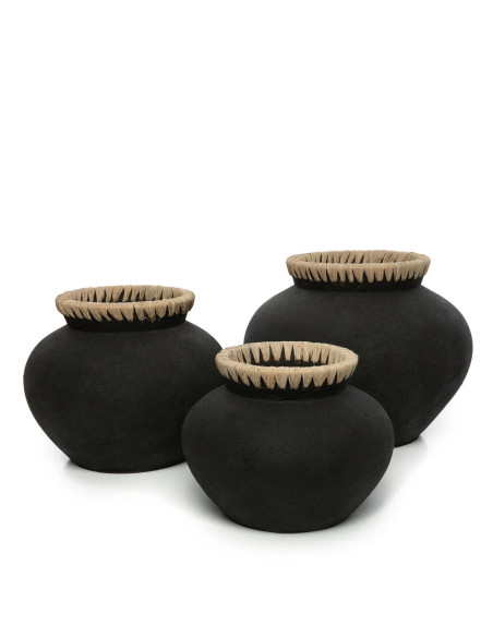 Vase Styly - Noir Naturel - L Vase Styly - Noir Naturel - L