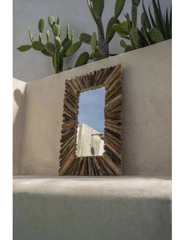 Miroir bois flotté - Naturel - M