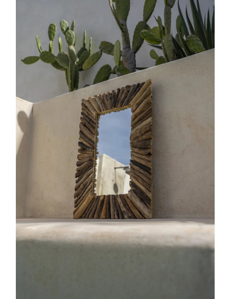 Miroir bois flotté - Naturel - M Miroir bois flotté - Naturel - M