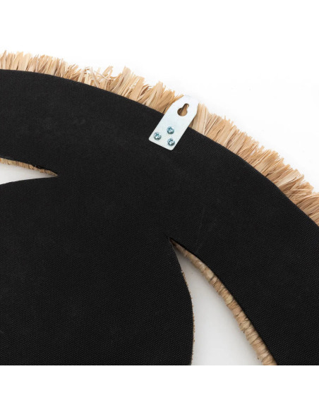 Miroir mural en raphia - Naturel - M