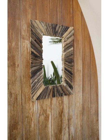 Miroir bois flotté - Naturel - M Miroir bois flotté - Naturel - M