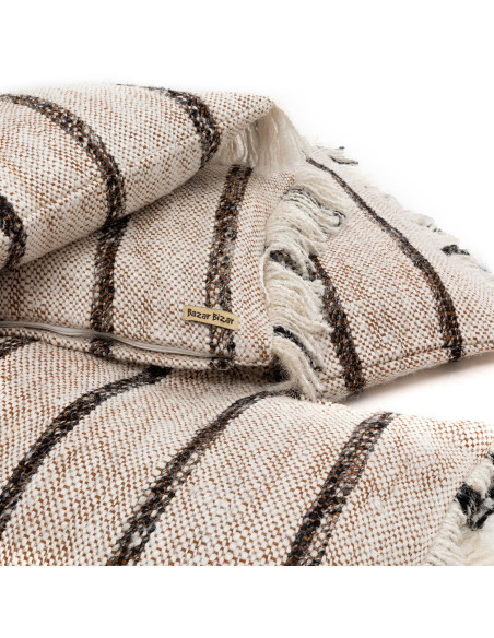 Housse de coussin Oh My Gee - Bohémien Blanc - 60x60