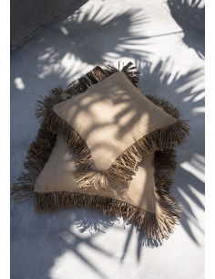 Housse de coussin en jute naturelle - 40x40 2