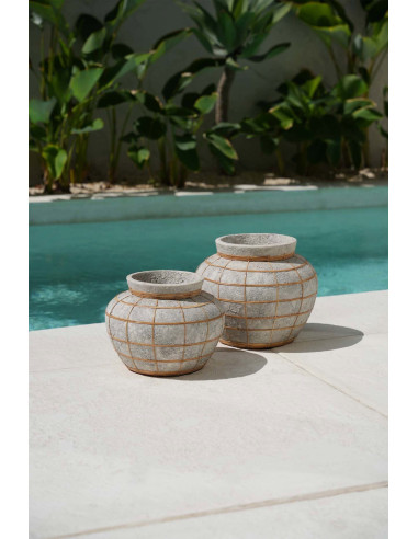 Vase Belly - Beton Naturel - L