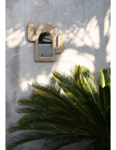 Miroir cactus coquillage - Naturel 2