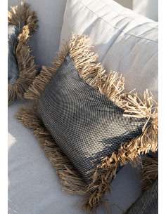 Housse de coussin De Cotton Bonita - Noir Naturel - 30x50 2