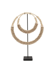 Le collier à double coquillage sur support - NaturelBazar Bizar