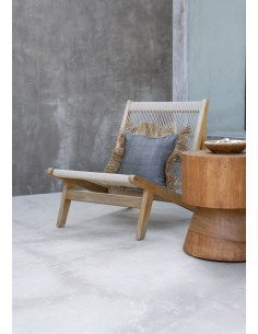 Housse de coussin De Cotton Bonita - Noir Naturel - 60x60 2