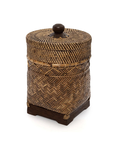 Poubelle de salle de bain - Marron naturel Poubelle de salle de bain - Marron naturel