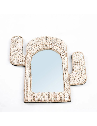 Miroir cactus coquillage - Naturel