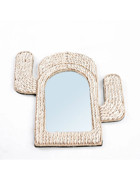 Miroir cactus coquillage - Naturel Miroir cactus coquillage - Naturel