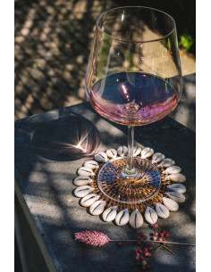 Sous-verre en coquille coloniale - Marron naturel 2