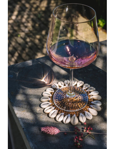 Sous-verre en coquille coloniale - Marron naturel