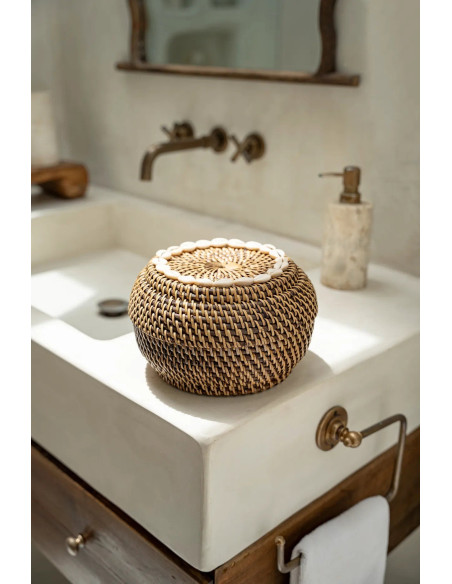 Le Panier Colonial Peek-a-Boo - Naturel Marron - S Le Panier Colonial Peek-a-Boo - Naturel Marron - S