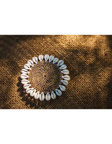 Sous-verre en coquille coloniale - Marron naturel