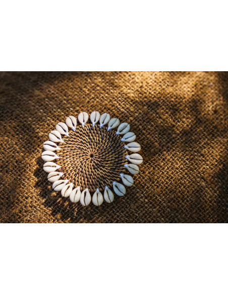 Sous-verre en coquille coloniale - Marron naturel