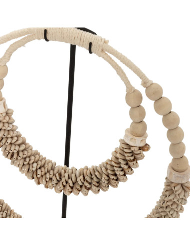 Le collier à double coquillage sur support - NaturelBazar Bizar