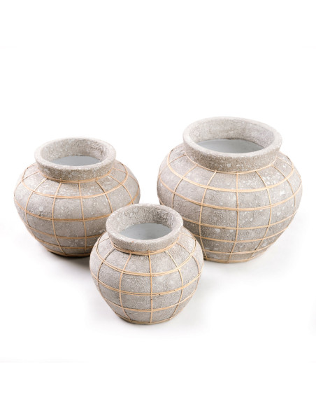 Vase Belly - Beton Naturel - L