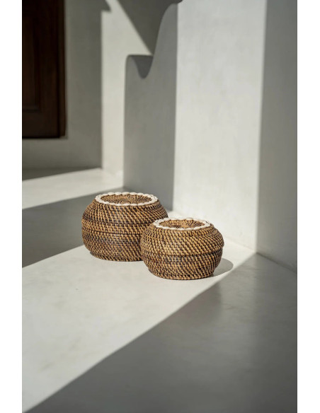 Le Panier Colonial Peek-a-Boo - Naturel Marron - M Le Panier Colonial Peek-a-Boo - Naturel Marron - M