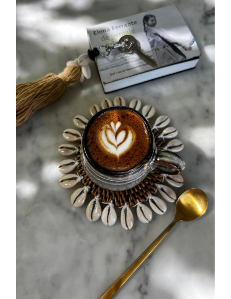 Sous-verre en coquille coloniale - Marron naturel