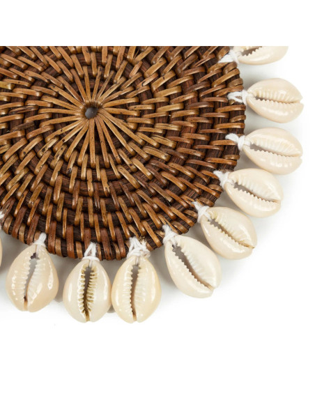 Sous-verre en coquille coloniale - Marron naturel