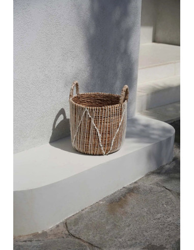 Point de macramé droit - Naturel Blanc - L