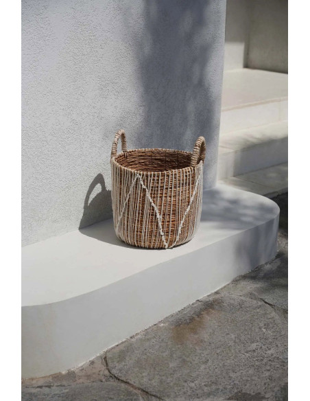 Point de macramé droit - Naturel Blanc - L