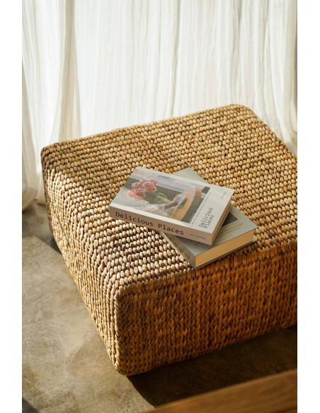 Pouf jacinthe - Naturel - M