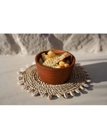 Le dessous de plat en coquille de raphia