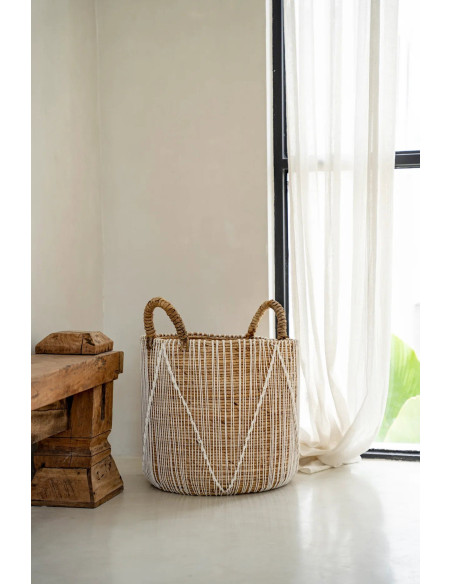 Point de macramé droit - Naturel Blanc - L