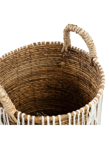 Point de macramé droit - Naturel Blanc - L