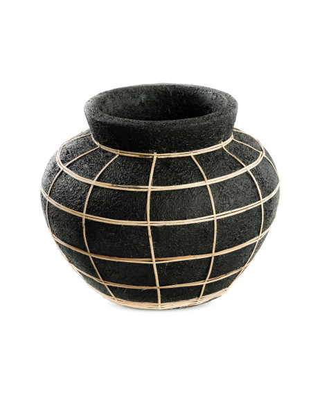 Vase Belly - Noir Naturel - M Vase Belly - Noir Naturel - M