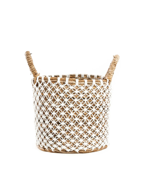 Panier Macramé Mand - Naturel Blanc - S