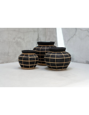 Vase Belly - Noir Naturel - S