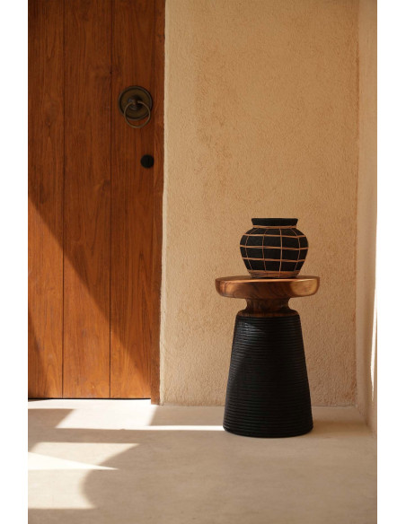 Vase Belly - Noir Naturel - M Vase Belly - Noir Naturel - M